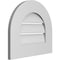 Ekena Millwork Round Top Surface Mount PVC Gable Vent: Functional, w/ 3-1/2"W x 1"P Standard Frame, 18"W x 16"H GVPRT18X1601SF - alternate 2